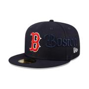 Boston Script Caps Navy