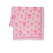 Rosa Skull-print Ullskjerf