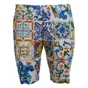 Majolica Print Bomull Chinos Shorts