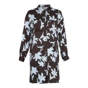 Irida Shirt Dress Aop - Chamb Blue Flw