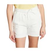 Bomullsfleece Shorts, Dame Rett Snitt