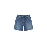 Høytlivsregulær passform denim shorts