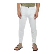 Hvit Gabba Monza Broke Linen Pant Regular