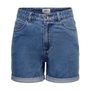 Blå Only Onlvega Hw Mom Shorts Shorts