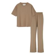 Brown Aiayu Jersey Pyjamas - Warm Coca Nattøy