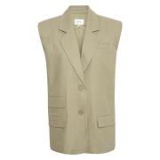 Grønn Linen Waistcoat