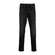 Smal passform svarte jeans