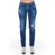 Blå bomulls jeans Bukse