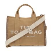 Beige Brodert Tote Bag