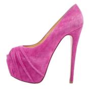 Pre-owned Rosa semsket skinn Christian Louboutin haeler