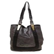 Pre-owned Chloe shopper i metallisk skinn