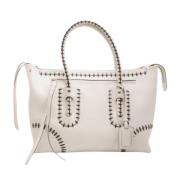 Pre-owned Hvit skinn Alexander McQueen Tote