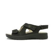 Sort Vokset Nubuck Sandal