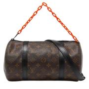 Pre-owned Brunt lerret Louis Vuitton Papillon