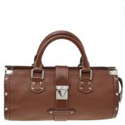 Pre-owned Brunt skinn Louis Vuitton veske