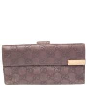 Pre-owned Rosa skinn Gucci lommebok