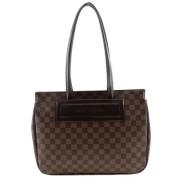 Pre-owned Brunt lerret Louis Vuitton Parioli