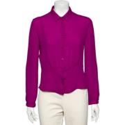 Pre-owned Lilla silke Armani topp