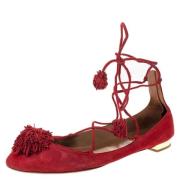 Pre-owned Rodt semsket skinn Aquazzura Leiligheter