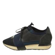 Pre-owned Navy Leather Balenciaga joggesko