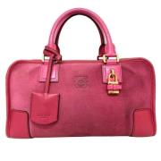 Pre-owned Rosa semsket skinn Loewe Amazona