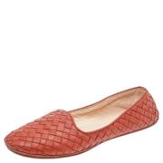 Pre-owned Oransje skinn Bottega Veneta Flats