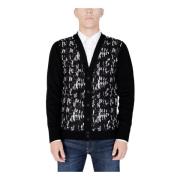 Trykt Knappet Cardigan for Menn