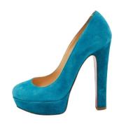 Pre-owned Bla semsket skinn Christian Louboutin haeler