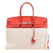 Pre-owned Hermes Birkin i rodt skinn