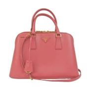 Pre-owned Rosa skinn Prada veske