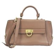 Pre-owned Rosa skinn Salvatore Ferragamo veske