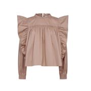 Støvete Rosa Crisp Frill Bluse