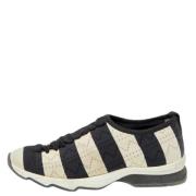 Pre-owned Svart stoff Fendi joggesko