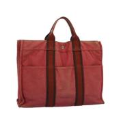 Pre-owned Hermes tote i rod bomull