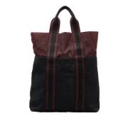 Pre-owned Rodt lerret Hermes Tote