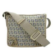 Pre-owned Beige Canvas Fendi skulderveske