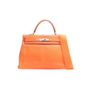 Pre-owned Oransje Hermes skulderveske i skinn