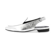 Sølv Bianco Biatracey Slingback Metallic Leather Sko