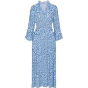 Sally Long Dress - Blue White Flower