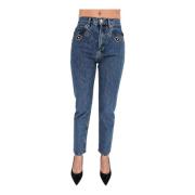 Indigo Stein Prydet Slim-Fit Jeans