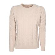 Flettet Crew Neck Cashmere og Ullgenser