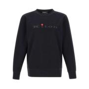 Sort Bomull Crew-neck Sweatshirt