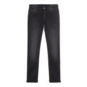 Slim-fit Svarte Jeans med Moderne Look