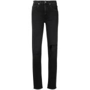 Jeans 70-talls slitkne rett ben