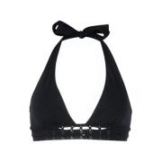 Sort Heklet Halterneck Bikini Topp