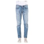 Denim Jeans med Unik Fargefinish