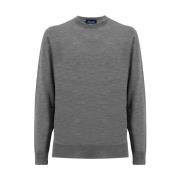 Luksus Ull Silke Kashmir Crew Neck Sweater