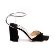 Sort Krystall Sandal