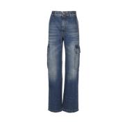 Bleket Denim Høy Midje Jeans