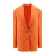 Oransje Enkeltspent Blazer